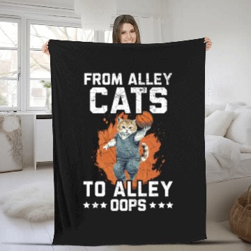 Discover Basketball Cat Basketball Player I Love Basketball Fleece Blankets