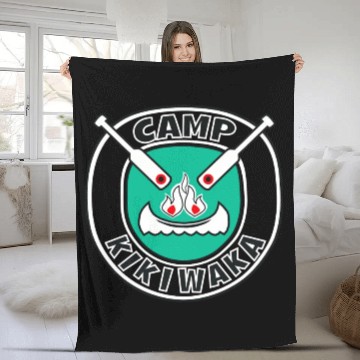Discover Camp Kikiwaka Logo For Red Fleece Blankets