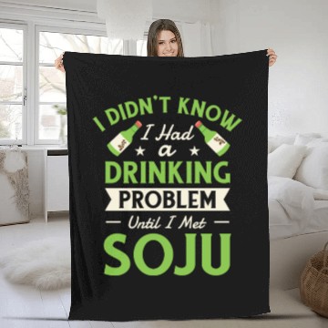 Discover Soju Korean Wine Drink Korea Fleece Blankets