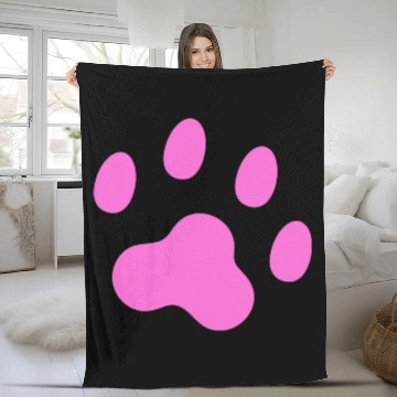 Discover Cat Lover Cat Paw cats clothing green Fleece Blankets