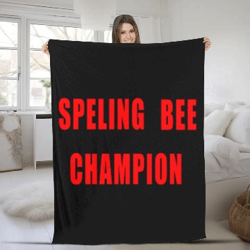 Discover Spelling Bee Champion Funny cool Fleece Blankets