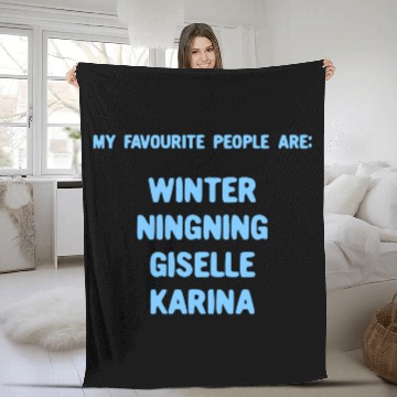 Discover My favourite people are aespa boy Fleece Blankets