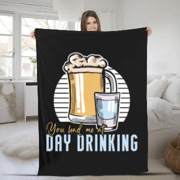 Discover You Had Me At Day Drinking Retro Beach Cruise Fleece Blankets