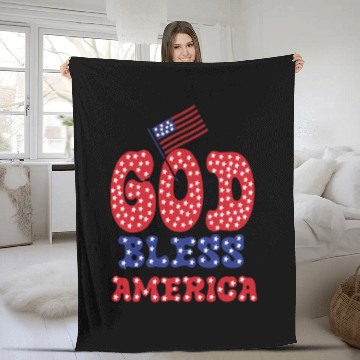 Discover PATRIOTIC DAY GOD BLESS AMERICA Fleece Blankets