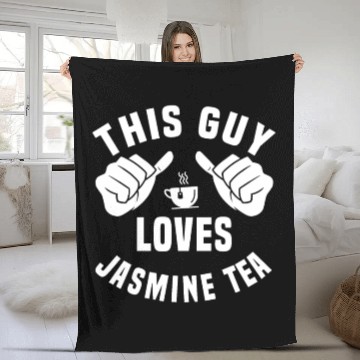 Discover Funny Jasmine Tea Lover Fleece Blankets