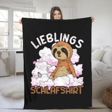 Discover Night owl sloth gift favorite sleep Fleece Blankets