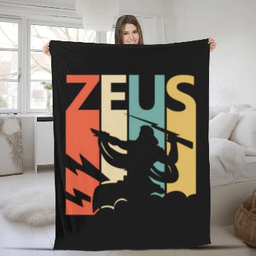 Discover Zeus God Of Thunder - Greek Mythology Fleece Blankets
