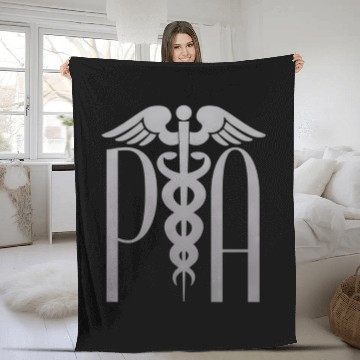 Discover Physician Assistant Pa Degree Caduceus Medical Sym Fleece Blankets