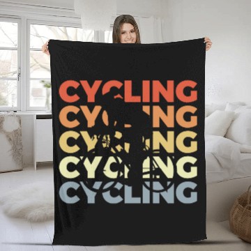 Discover Cycling Fleece Blankets