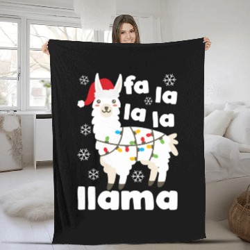 Discover Fa La La Llama Falala Kawaii Snow Lamb Fleece Blankets