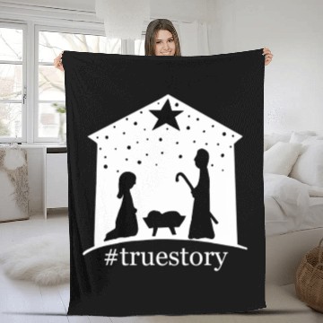 Discover Truestory Birth Jesus True Bible Story Bethlehem Fleece Blankets