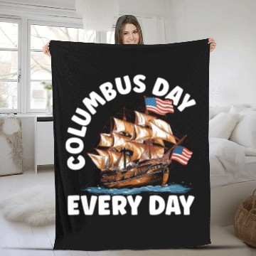 Discover Christopher Columbus Italian American Columbus Day Fleece Blankets