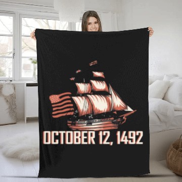 Discover Christopher Columbus Italian American Columbus Day Fleece Blankets