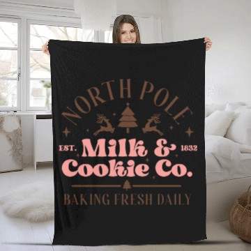 Discover North Pole Milk Cookie Co tumblr green Fleece Blankets