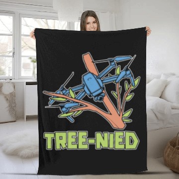 Discover Drone Racing Tree-Nied Racing Machine Drone Racer Fleece Blankets