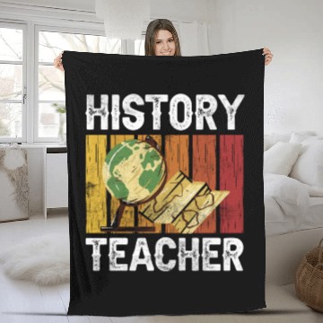 Discover History Teacher Job Historian Historic Fleece Blankets