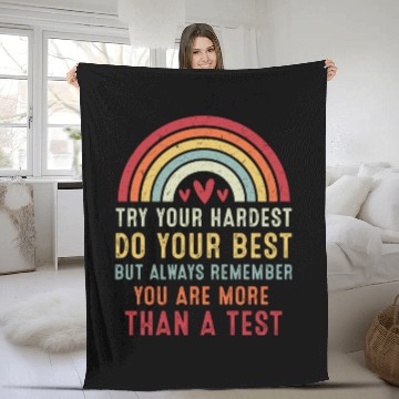 Discover Try Your Hardest Do Your Best Teacher Fleece Blankets