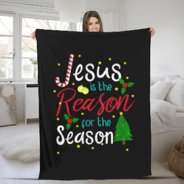 Discover Jesus Is The Reason For The Season Fleece Blankets