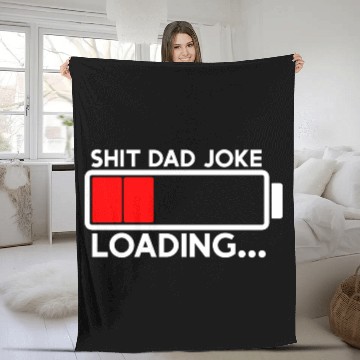 Discover Dad Joke Loading 80s Fleece Blankets