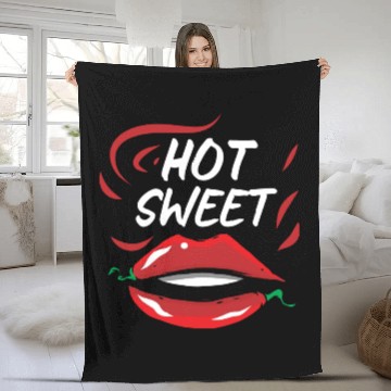 Discover Red Hot Sweet Pepper Lips Fleece Blankets