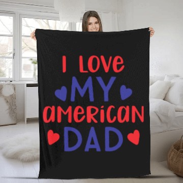 Discover I Love My American Dad boy nature Fleece Blankets