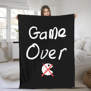 Discover Game Over Sarcasm 80s 70s Fleece Blankets