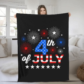 Discover 4th July Independence Day Independent America Fleece Blankets