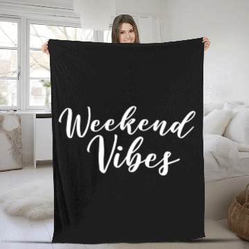Discover Weekend Vibes Fleece Blankets