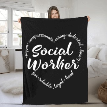 Discover Social Worker He - Social Work Fleece Blankets