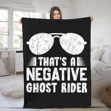 Discover That'S A Negative Ghost Rider Pun For Movie Fleece Blankets