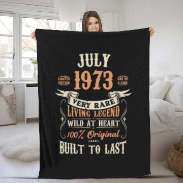 Discover July 1973 Birthday Surprise Fleece Blankets