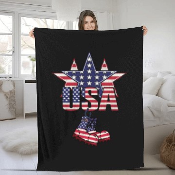Discover God bless America the land of the free Fleece Blankets