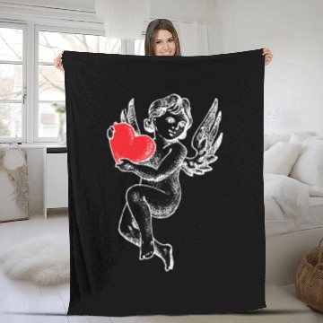 Discover Cherub Baby Angel Christian Church Cupid He Fleece Blankets
