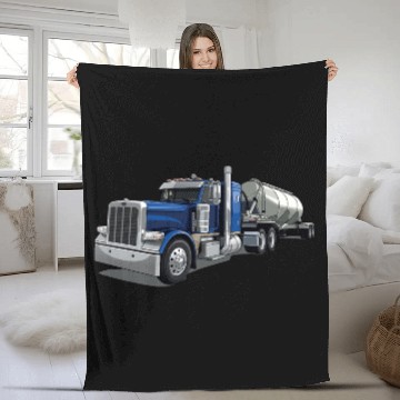 Discover Peterbilt 18 Wheeler Fleece Blankets