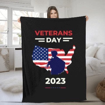 Discover Veteran Fleece Blankets for Men on Veterans Day