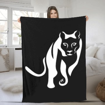 Discover White Leo Lioness Queen of the Nile Fleece Blankets