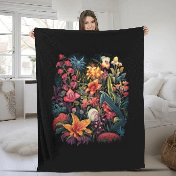 Discover Orchids Flowers Garden Blossom Orchid Lover Fleece Blankets
