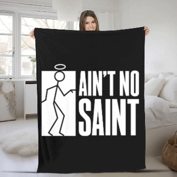 Discover AINT NO SAINT 80s Fleece Blankets