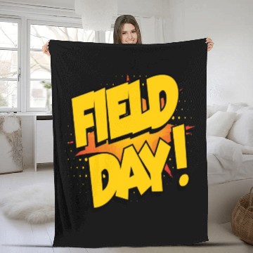 Discover School Field Day Last Day Of School Fleece Blankets