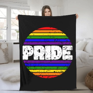 Discover Pride LGBT Love wins, we are queer and proud Fleece Blankets