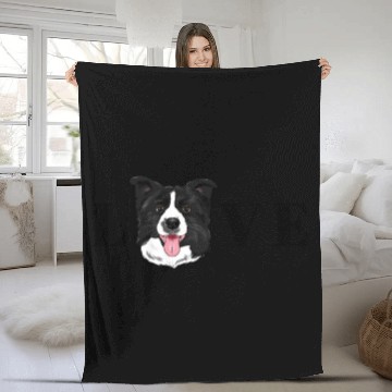 Discover Border Collie Lover Border Collie Gift Border Fleece Blankets