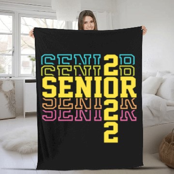 Discover Grad 22 Senior Class Of 2022 Bright Colors Ns Will Fleece Blankets