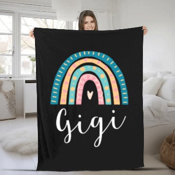 Discover Gigi Rainbow For Grandma Family Fleece Blankets