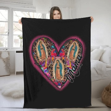 Discover Mama Our Lady Fleece Blankets
