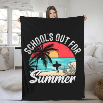 Discover school's out for summer Fleece Blankets