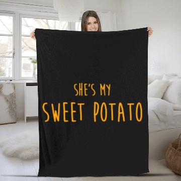 Discover Shes My Sweet Potato For Him And Her Fleece Blankets