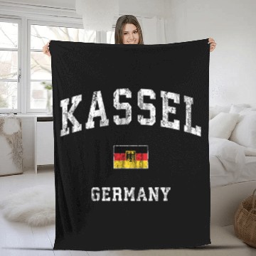 Discover Kassel Germany Athletic Sports Fleece Blankets