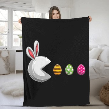 Discover Happy Easter Day Bunny Egg Easter Fleece Blankets