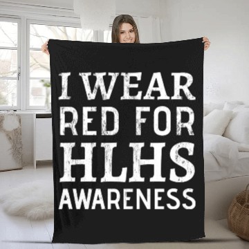 Discover I Wear Red For Hlhs Awareness Heart Disease Fleece Blankets
