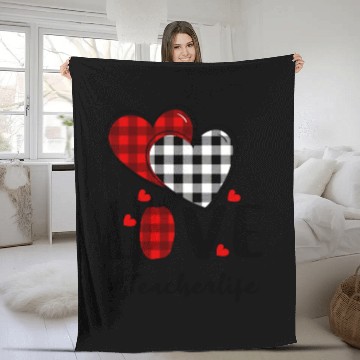 Discover Teacher Life Valentines Day Fleece Blankets
